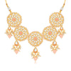 Sukkhi Glamorous Gold Plated Kundan & Meenakari Choker Necklace Set for Women