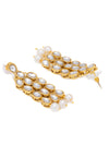 Sukkhi Shimmering Gold Plated Kundan & Pearl Long Haram Necklace Set for Women