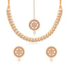 Sukkhi Delicate Gold Plated Pearl Choker Necklace Set for Women