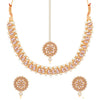 Sukkhi Glittering Gold Plated Pearl Choker Necklace Set for Women