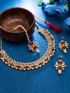 Sukkhi Pleasing Gold Plated Pearl Choker Necklace Set for Women