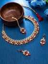 Sukkhi Shiny Gold Plated Pearl Choker Necklace Set for Women