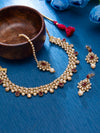 Sukkhi Beautiful Gold Plated Kundan & Pearl Choker Necklace Set for Women