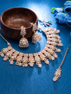 Sukkhi Finest Gold Plated Kundan & Pearl Choker Necklace Set for Women