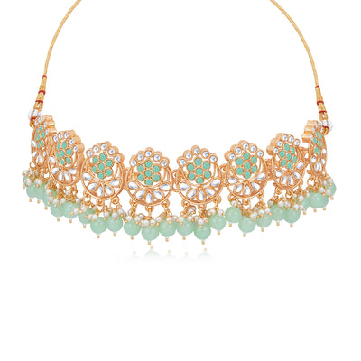Sukkhi Splendid Gold Plated Choker Necklace Set for Women