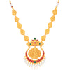 Sukkhi Traditional Gold Plated Goddess Long Haram Temple Necklace Set For Women