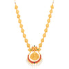 Sukkhi Traditional Gold Plated Goddess Long Haram Temple Necklace Set For Women