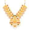 Sukkhi Incredible Pearl Gold Plated Goddess Long Haram Temple Necklace Set for Women