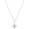 Sukkhi Astonish square shaped Rhodium plated pendant for women