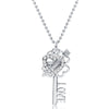 Sukkhi Valentine Special Rhodium Plated Love Lock and Key pendant for women