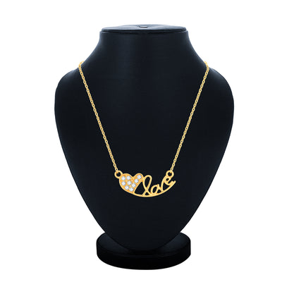 Sukkhi Wavy Gold Plated Pendant for Women