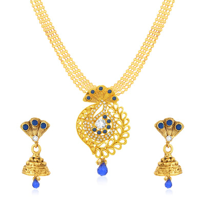 Sukkhi Glamorous Gold Plated Pendant Set for Women