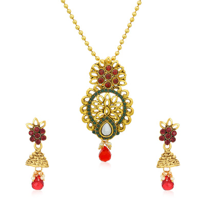 Sukkhi Ritzy Gold Plated Pendant Set for Women