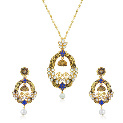 Sukkhi Spectacular Gold Plated Pendant Set for Women