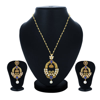 Sukkhi Spectacular Gold Plated Pendant Set for Women