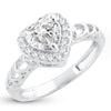 Sukkhi Trendy Royal Heart Solitaire Rhodium Plated Ring for women
