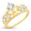 Sukkhi Dazzling Royal Crown Engagement Gold Plated Ring for women