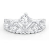 Sukkhi Stylish Royal Crown Engagement Rhodium Plated Ring for women