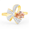 Sukkhi Delightful Bow Gold Plated Ring for women