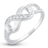 Sukkhi Fabulous Infinity knot Valentine Rhodium Plated Ring for women