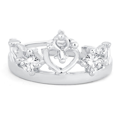 Sukkhi Ravishing Princess Crown Valentine Rhodium Plated Ring for women