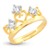 Sukkhi Classy Princess Crown Valentine Gold Plated Ring for women