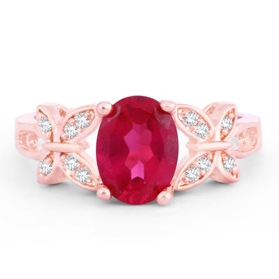 Sukkhi Dazzling Butterflies-On-Ruby Crystal Gold Plated Ring for women