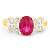 Sukkhi Exclusive Butterflies-On-Ruby Crystal Gold Plated Ring for women