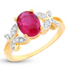 Sukkhi Exclusive Butterflies-On-Ruby Crystal Gold Plated Ring for women