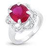 Sukkhi Appealing Floral Rhodium Plated Ring for women