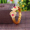 Shostopper Traditional Pearl Studded Gold Plated Kada for Women