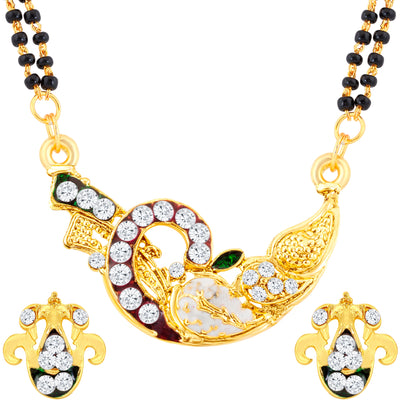 ShoStopper Peacock Gold Plated Mangalsutra Pendant SJ14002MS