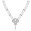ShoStopper Wavy Rhodium Plated Austrian Diamond Necklace Set-1