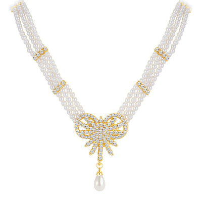 ShoStopper Charming Gold Plated Austrian Diamond Necklace Set-1