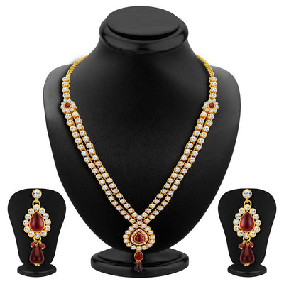ShoStopper Divine Gold Plated Austrian Diamond Necklace Set