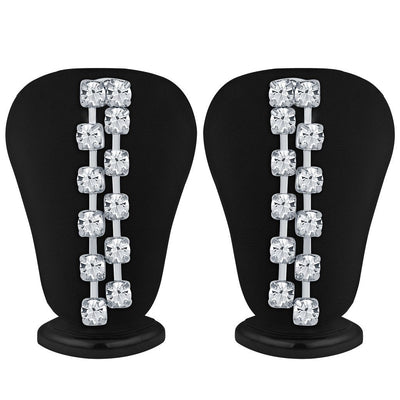 ShoStopper Fancy Rhodium Plated Austrian Diamond Necklace Set-2