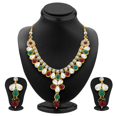 ShoStopper Appealing Gold Plated AD Necklace Set