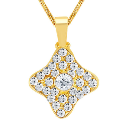 ShoStopper Graceful Gold Plated Austrian Diamond Pendant Set-1