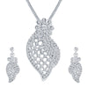 ShoStopper Stunning Rhodium Plated Austrian Diamond Pendant Set