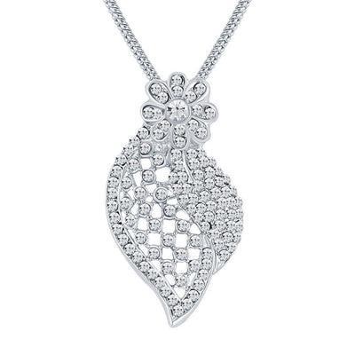 ShoStopper Stunning Rhodium Plated Austrian Diamond Pendant Set-1