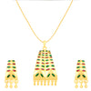 ShoStopper Fashion Jewelery Gold Plated Meenakari Pendant Set