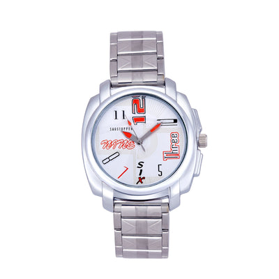 Shostopper Stylish Metallic White Dial Analogue Watch For Men - SJ60044WM