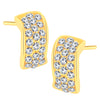 Shostopper Glittery Gold Plated Australian Diamond Earring