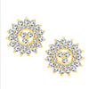 Shostopper Sparkling Gold Plated Australian Diamond Earring