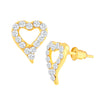 ShoStopper Heart Gold Plated Australian Diamond Earring SJ6102EN