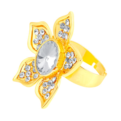 ShoStopper Cluster Designer Gold Plated Ring  SJ8005R