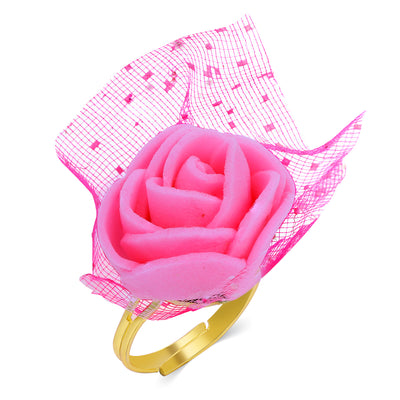 Sukkhi Lovely Gold Plated Rose Ring For Women