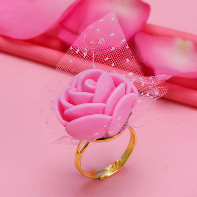 Sukkhi Lovely Gold Plated Rose Ring For Women