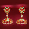 Sukkhi Marvellous Gold Plated Lotus Meenakari Jhumki Earring for Women