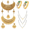 Sukkhi Fascinating LCT Gold Plated Pearl Set of 4 Jewellery Combo for Women